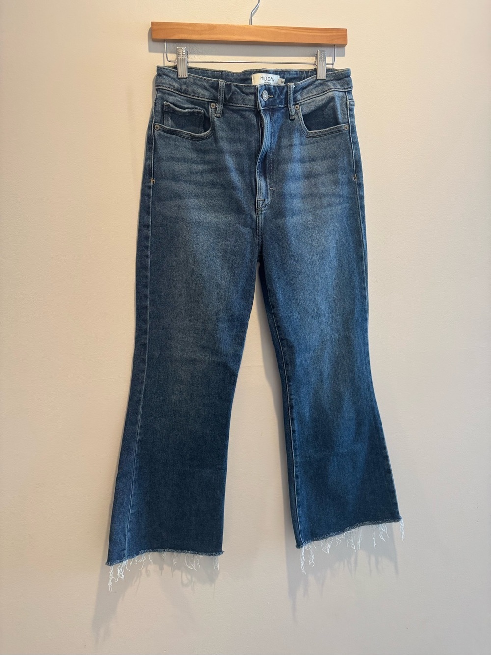 Hidden High-Rise Raw Hem denim Jeans